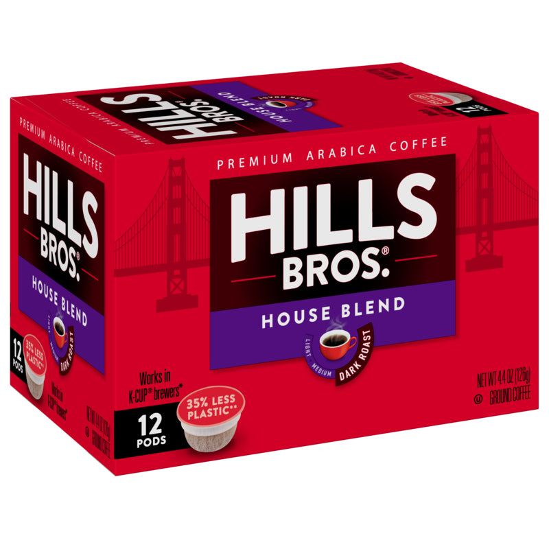 House Blend - Dark Roast - Single-Serve Coffee Pods by Hills Bros. Coffee in convenient k-cups.