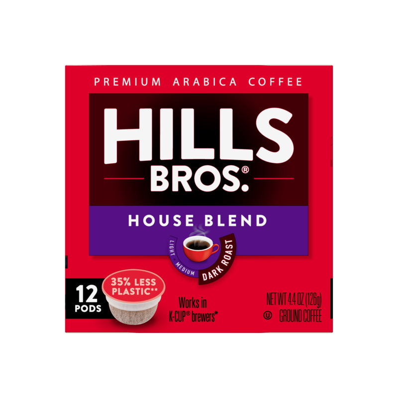 Experience the rich flavors of Hills Bros. Coffee House Blend - Dark Roast - Single-Serve Coffee Pods with these convenient k-cups. Enjoy a delicious cup of coffee anytime.
