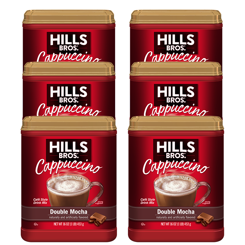 Hills Bros. Cappuccino double mocha 6 oz pack of 6.