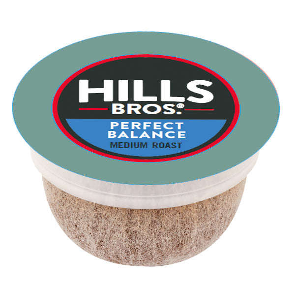 Indulge in Hills Bros. Coffee Perfect Balance - Medium Roast - Single-Serve Coffee Pods, crafted with premium arabica beans for a full-bodied flavor sure to please coffee lovers.