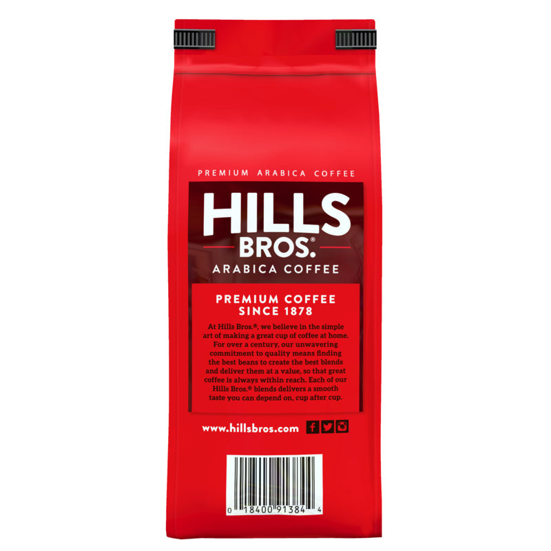 Hills Bros. Coffee 100% Colombian premium medium roast coffee and black tea.