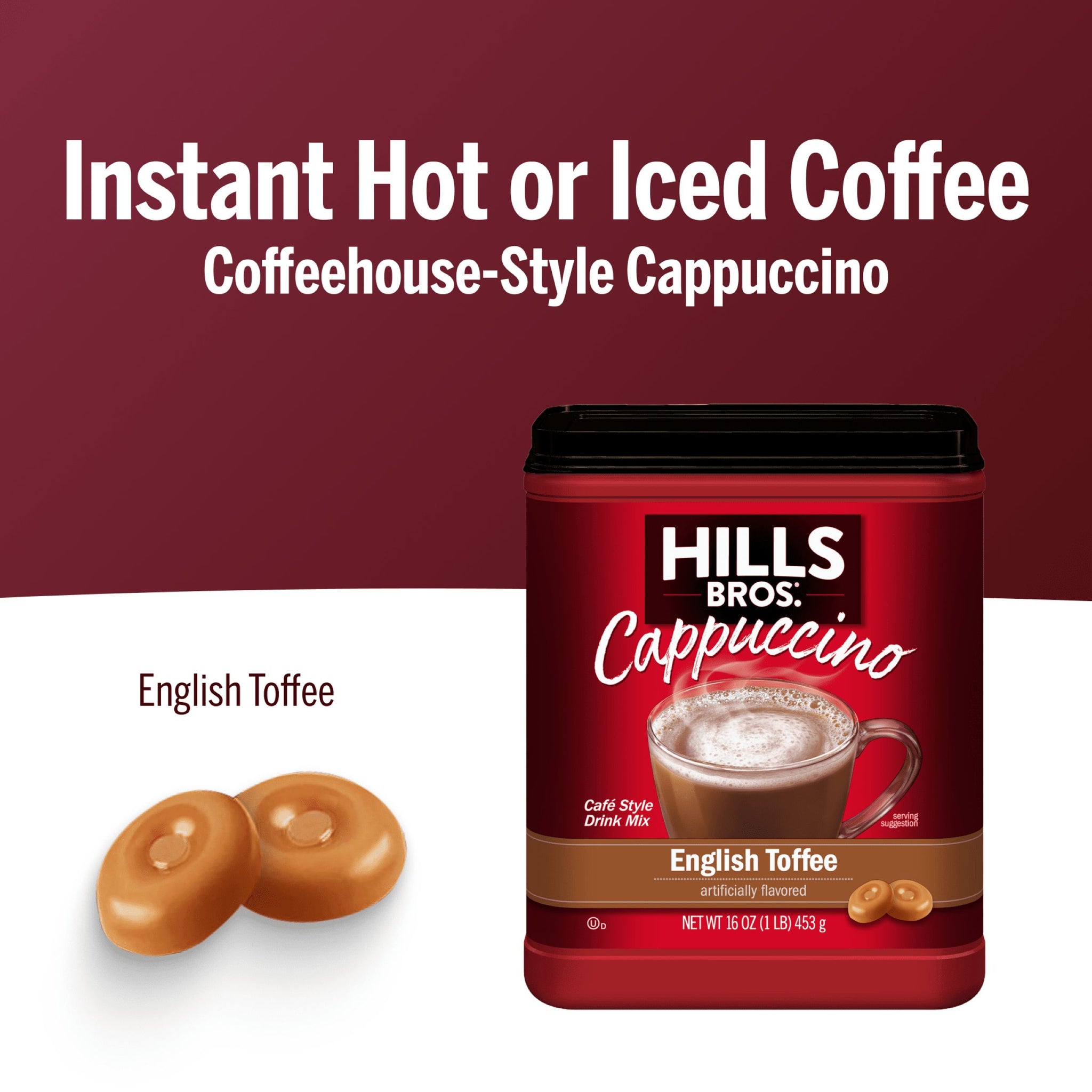 English Toffee - Instant Cappuccino Mix – Hills Bros.® Coffee