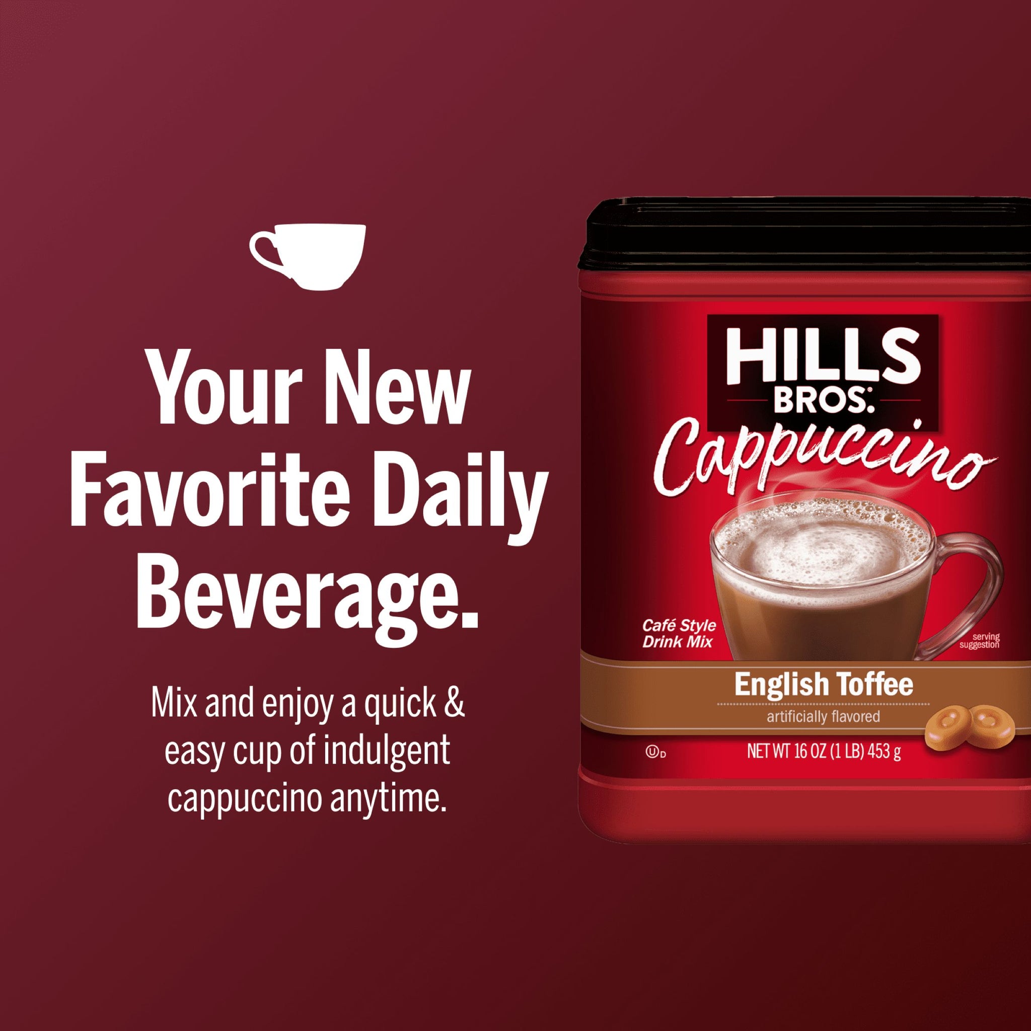 English Toffee - Instant Cappuccino Mix – Hills Bros.® Coffee