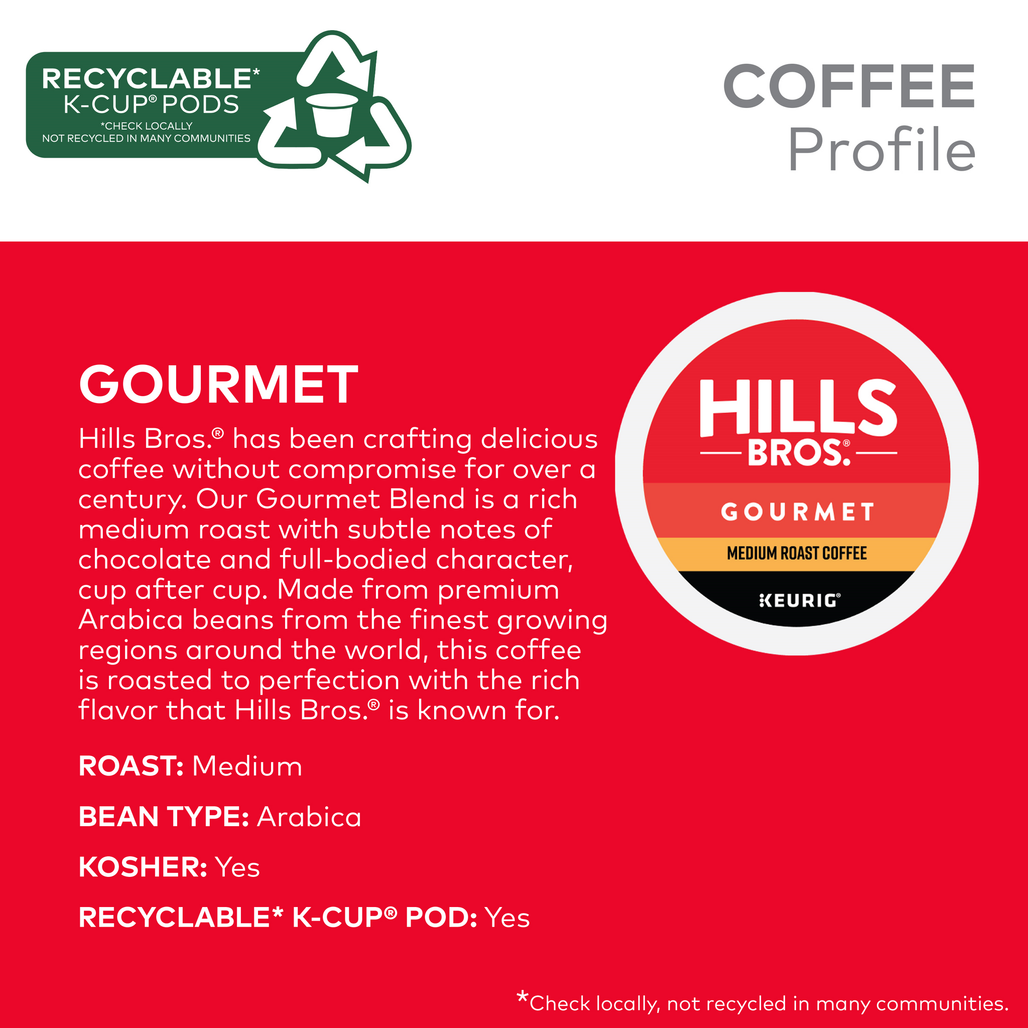 Gourmet Blend Medium Roast K-Cup® Pods – Hills Coffee