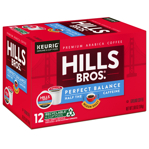 Hills Bros. Perfect Balance Medium Roast Coffee Single Serve Pods