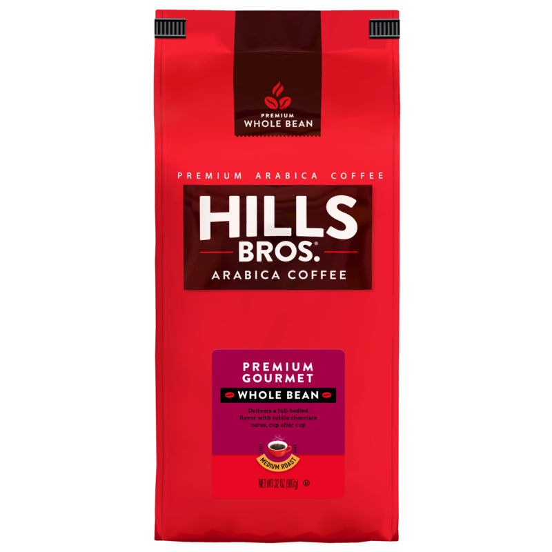 Hills Bros. Premium Gourmet - Medium Roast - Whole Bean - Premium Arabica coffee.