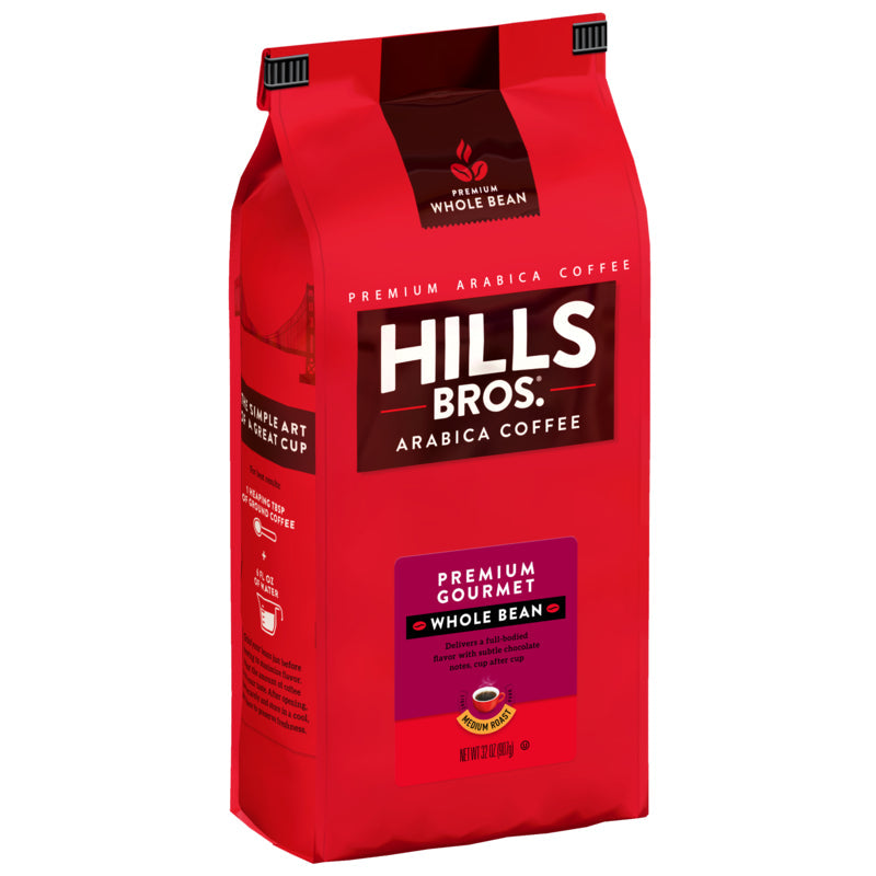 Hills Bros. Coffee - Premium Gourmet - Medium Roast - Whole Bean - Premium Arabica beans.