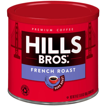 Experience the rich and bold flavor of Hills Bros. Coffee French Roast - Dark Roast - Ground, crafted from premium beans.