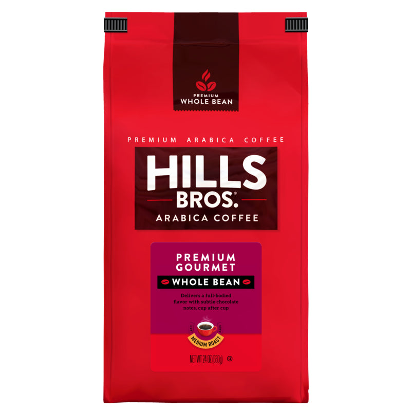 Premium Gourmet - Medium Roast - Whole Bean - Premium Arabica coffee beans from Hills Bros. Coffee America.