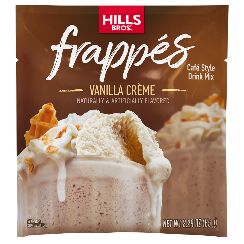 Indulge in Hills Bros. Frappés Vanilla Creme.