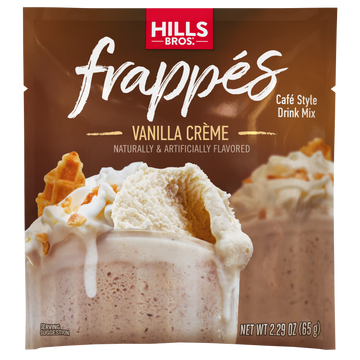 Indulge in Hills Bros. Frappés Vanilla Creme.