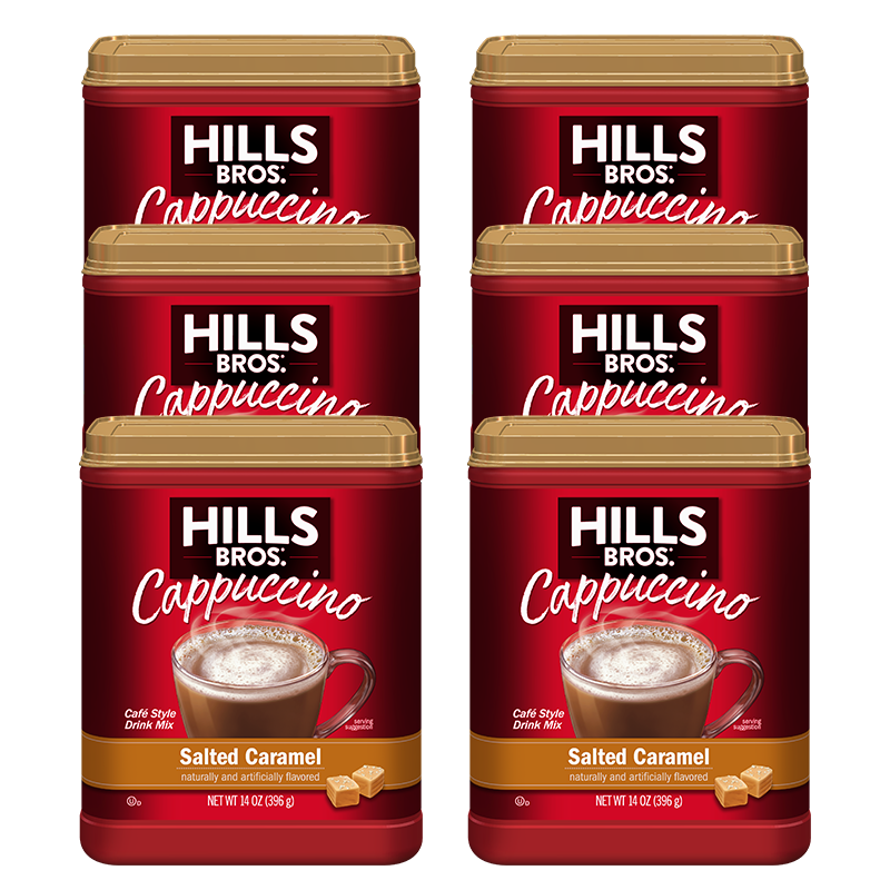 Instant Hills Bros. Cappuccino Salted Caramel Mix, 6 oz.