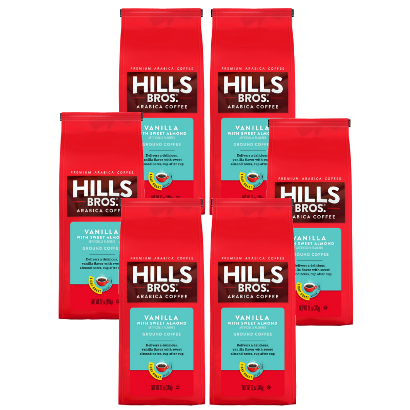 Vanilla with Sweet Almond infused coffee from Hills Bros. Coffee - 6 oz bag.